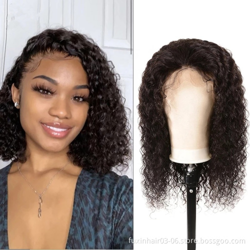 Bob Wigs Human Hair Lace Front Lace Frontal Pixie Jerry Curls Wig 360 Loose Curl Short Bob Wigs Brazilian Virgin For Black Women